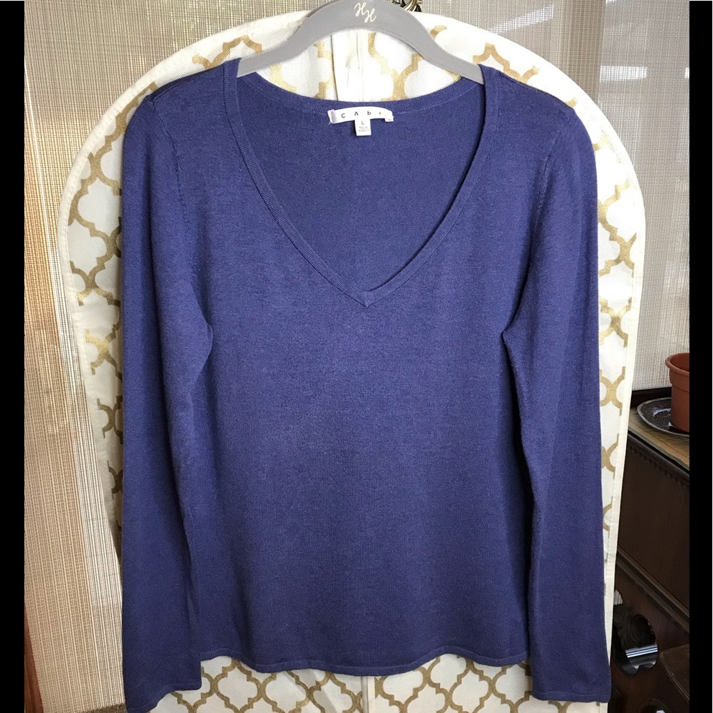 CAbi Blueberry Sweater L